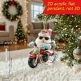 thumbnail image 2 of Santa and Snowman Motorcycle Christmas Ornaments 2D Flat Hanging Ornament Christmas Tree Decor with Rope Xmas Motorcycle Lovers Gifts, C, 2 of 3
