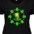 thumbnail image 4 of Inktastic St. Patricks Day Shamrocks and Hat Women's Plus Size T-Shirt, 4 of 5