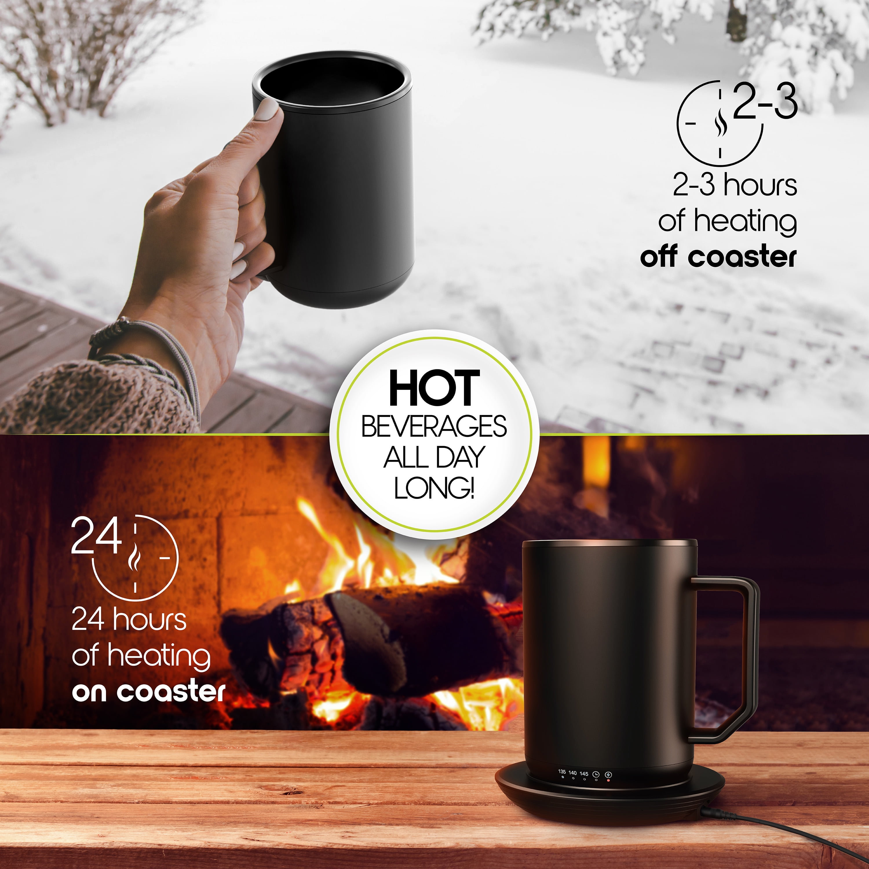 Coaster that keeps coffee clearance hot