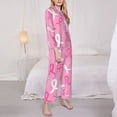thumbnail image 5 of Wukai Breast Cancer Awareness (3) Print Women's Pajama Set - Soft Long Sleeve Sleepwear for Comfort and Style-, 5 of 9