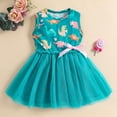 thumbnail image 2 of Toddler Girls Dresses Baby Kids Sleeveless Dinosaur Bow Tulle Patchwork Princess Dresses Clothes for Girls Size 5-6T, 2 of 9