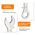 thumbnail image 5 of Uxcell 3pcs Thin Combination Wrench 8/9/10mm with 6-Point Ended & 15° Angled Open End, 5 of 7