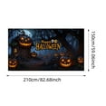 thumbnail image 3 of Halloween Party Decorations Scary Pumpkin Bat Moon Fabric Banner Background for Home Yard Wall Photo Booth, 3 of 4