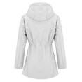 thumbnail image 5 of Vinsonshop Women Rain Jacket Long Raincoat for Women Casual Outerwear Raincoats for Women with Hood Womens Zip Up Jacket Hooded Jacket Women Hiking Jacket Women White 4XL, 5 of 9