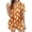 Orange, variant on Halloween Womens Outfits Set Ghost Floral Print Lapel Button Down Short Sleeve Shirt And Shorts 2 Piece Sets Loungewear