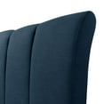 thumbnail image 2 of CorLiving Rosewell Adult Full Size Fabric Upholstered Bed with Vertical Channel Tufted Headboard, Navy Blue, 2 of 9