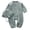 Navy, variant on Ruyang Baby 2 Piece Outfits Cotton Linen Button-down Long Sleeve Bodysuits and Hat Summer Toddlers Casual Crawling Clothes