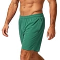 thumbnail image 4 of Bpyeka Men's Elastic Waist Athletic Training Shorts, Breathable Five Inch Bottoms for Soccer Basketball Running and Daily Fitness, XS-3XL, Green, 4 of 5