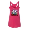 thumbnail image 2 of Wild Bobby Its Okay to Be Different | Train Autism Awareness Women Tri-Blend Racerback Tank Top, 2 of 6