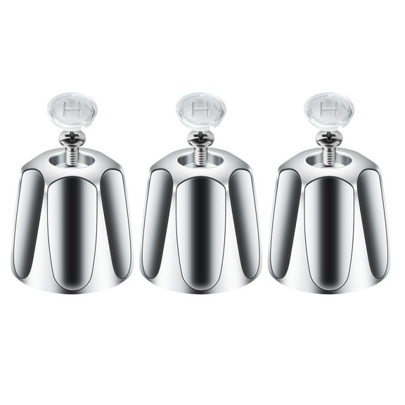 Laikoutd 3Pieces Multipurpose Shower Knob Replacement Set Banthroom Accessory With Tub Faucet Handles In Matte Designs Finish