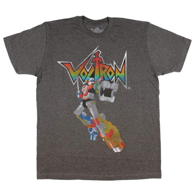Voltron Men's Distressed Vintage Legendary Defender Graphic Design T-Shirt 2XL