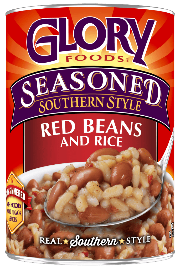 Glory Foods Seasoned Southern Style Red Beans and Rice, 15 oz., Can