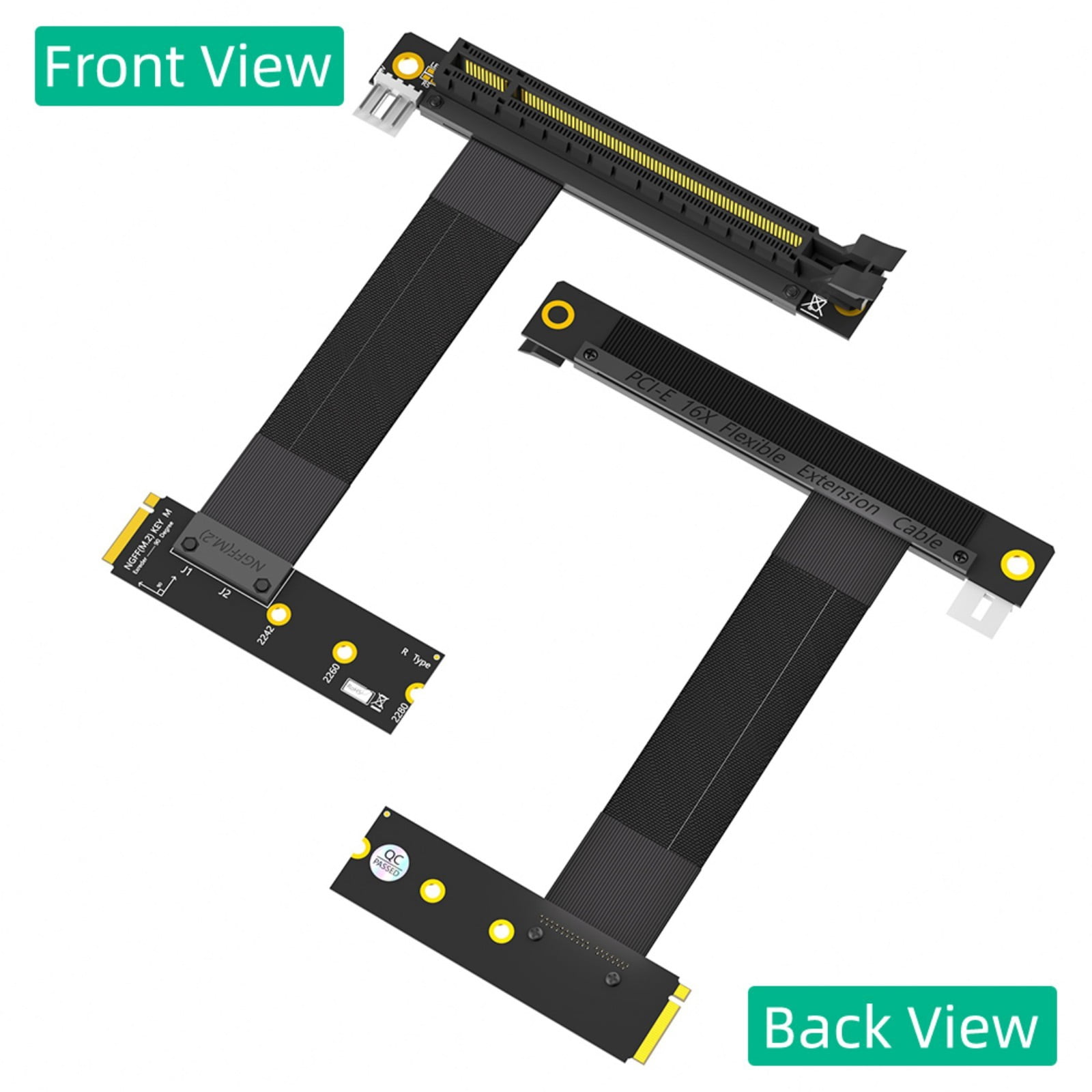 90 Angled Turn NGFFs Key M to PCIe 16X Graphics Card Adapter Nvme to PCIe PCIExpress 16X Extension Cable