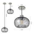 CASAMOTION Mini Pendant Light Handblown Rustic Seeded Glass Hanging