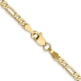 thumbnail image 4 of 14K Yellow Gold 2.75mm Flat Figaro Chain (24 X 2.75) Made In South Africa ffl070-24, 4 of 5