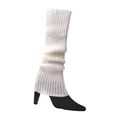thumbnail image 2 of Winter Womens Fashion Leg Warmers Adult Junior 80s Ribbed Knitted Long Socks for Party Sports Casual Socks, 1 Pair, 2 of 7