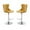 Gold | Silver, variant on Tcbosik Modern Velvet Fabric Swivel Barstools Set of 2, 24.8"-33" Height Adjustable Counter Bar Chair, Upholstered Bar Stool for Kitchen Island, Dining Room, Easy Assembly, Gray