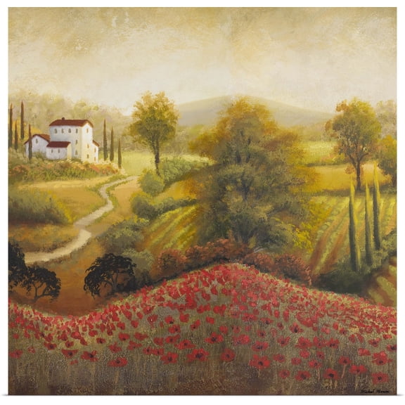 Great BIG Canvas | Rolled Michael Marcon Poster Print entitled Flourishing Vineyard Square I