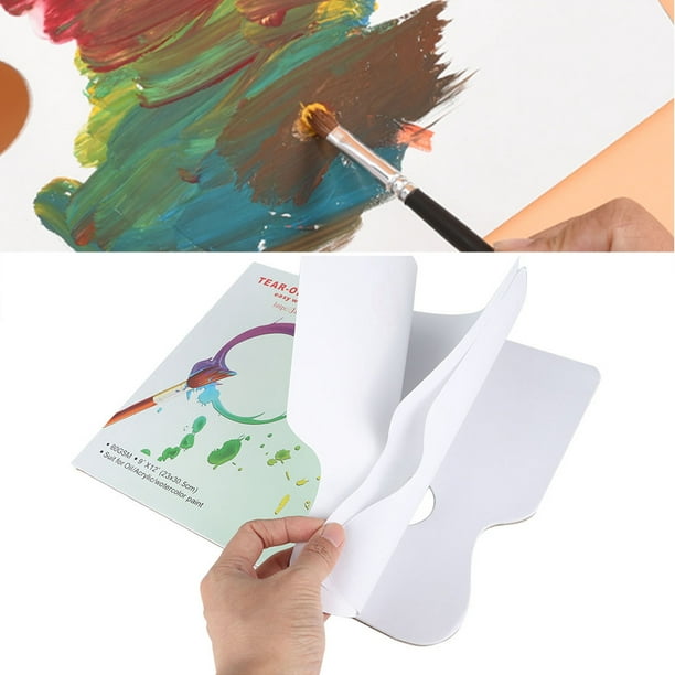 35 Sheets Disposable Paint Palette A4 Tear Off Paper Art Palette Mixing Pad  for Watercolor Oil Painting Gouache Artist Supplies
