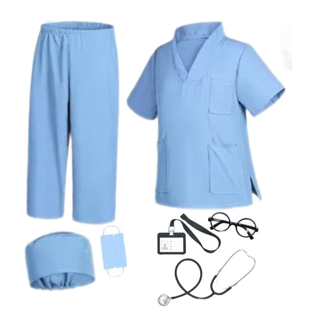 Carry Doctor Jeu de Rôle pour Enfants avec Pantalon de Sarrau et Accessoires, Convient aux Garçons et aux Filles de 8 à 11 Ans