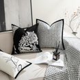 20x20'' inches Throw Pillow Cushion Covers Black Embroidery Letter