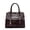 coffee, variant on Genuine Leather Cowhide Women's Crocodile Embossed Tote Bag, Top Handle Crossbody Satchel Purse