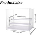 thumbnail image 3 of 1 Set 3 Tier Display Case Clear Plastic Display Case with Tier Holder Risers Dustproof Protection Showcase, 3 of 7