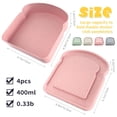 thumbnail image 5 of 4 Uds contenedores de sándwich para loncheras, contenedor de caja de sándwich reutilizable para niños, contenedor de pan con soporte para sándwich, 5 of 5