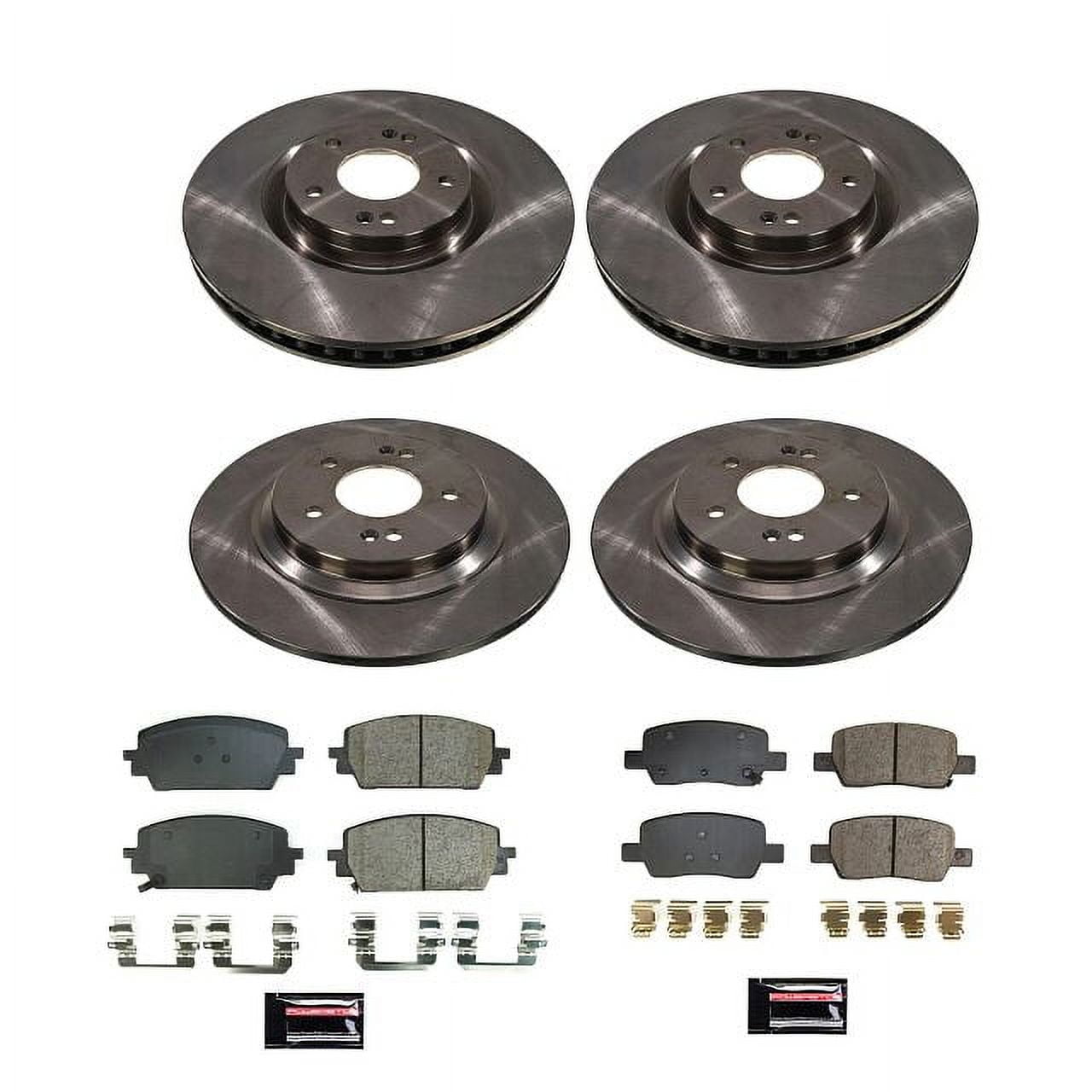 PowerStop Front and Rear Stock Replacement Brake Pad and Rotor Kit Fits: HYUNDAI KIA Select Models KOE8733