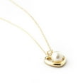 thumbnail image 3 of Galaxy Gold 14K Solid Yellow Gold 14" Open Heart Pendant Necklace with a Genuine Pearl Drop, 14"-24" Sizes, June Birthstone, Symbol of Purity, 3 of 6