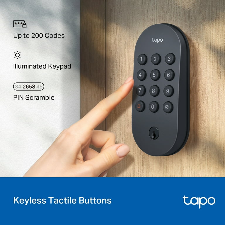 TP-Link Tapo Smart Door Lock, Keyless Entry, Black photo 5