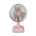 thumbnail image 2 of Mini ventilador de mesa de escritorio, ventilador personal de diseño retro, eléctrico, recargable, compacto, refrigeración por , portátil para el rosa, 2 of 8