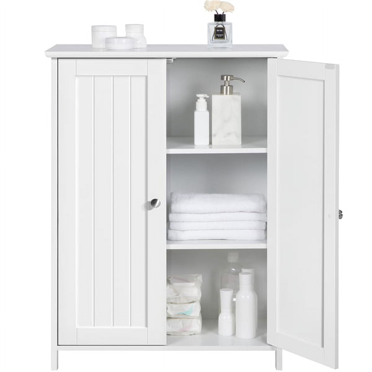 Renwick Bathroom Wall Cabinet with Double Doors Wall Mounted Medicine Cabinet Hanging Organizer White