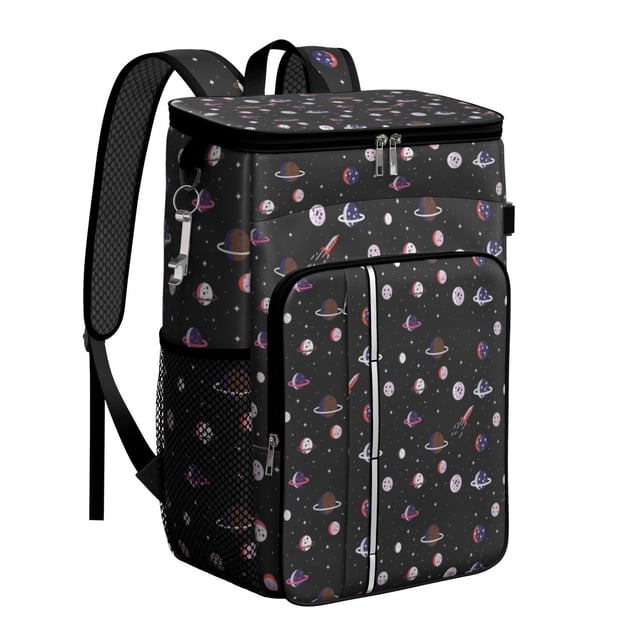 Celestial Moon and Stars Cooler Backpack, Space Exploration Design, Leakproof and Insulated for All-Day Outdoor Use