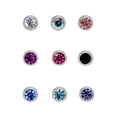 thumbnail image 2 of Body Jewelry Women’s Stainless Steel 22G Multicolor Stud Nose Ring, 9-Pack, 2 of 6