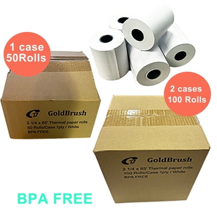 100 Rolls 2 1/4" x 85' Thermal Cash Register Credit Card POS Receipt Paper