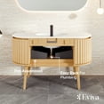 thumbnail image 6 of Eviva Haven 48"W x 22"D Oak Freestanding Bathroom Vanity with White Solid Surface Integrated Sink Top, 6 of 7