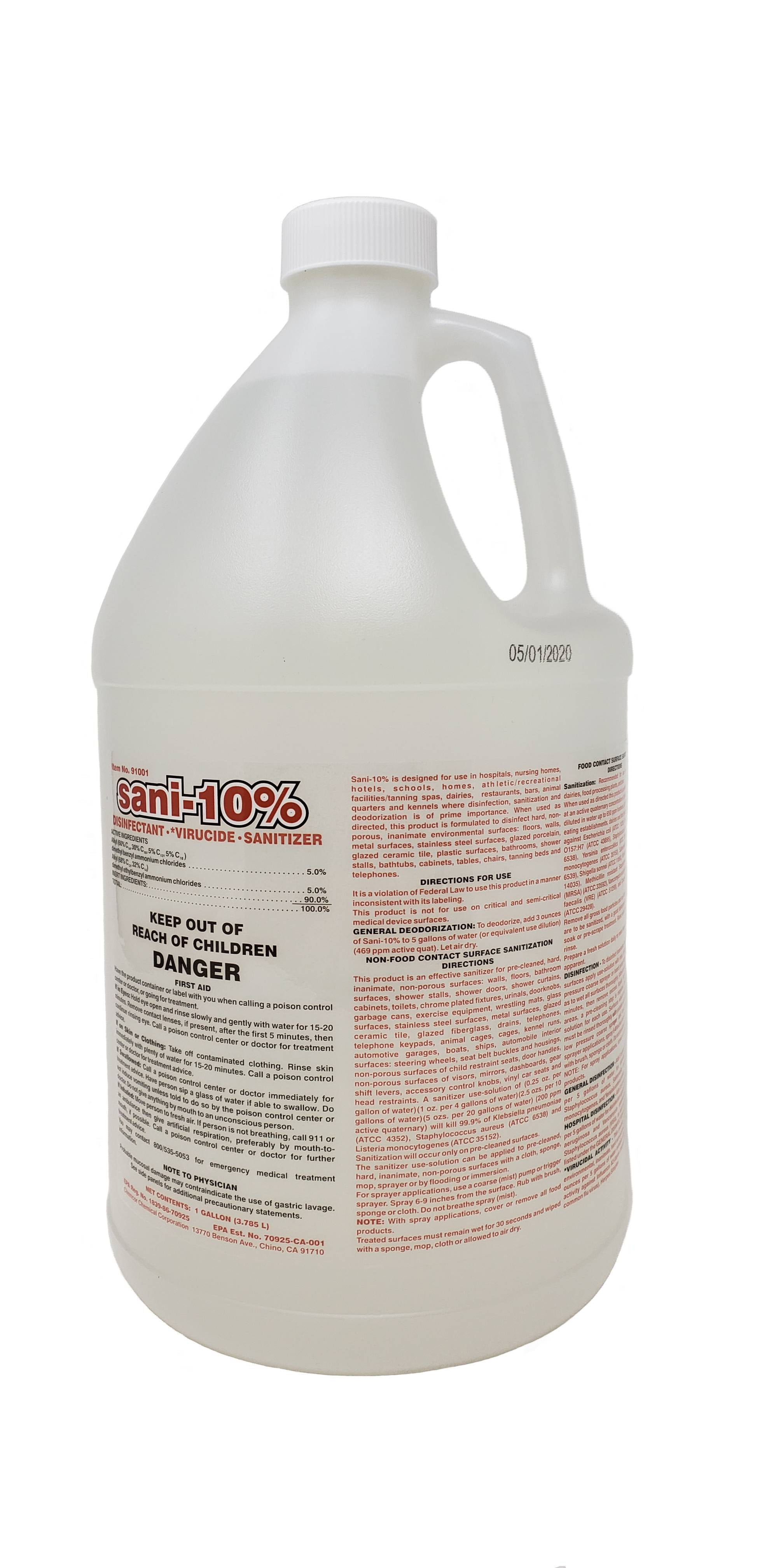 sani10 Disinfectant Virucide Sanitizer Cleaner Concentrated 1