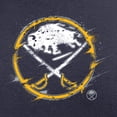 thumbnail image 3 of Men's Navy Buffalo Sabres Splatter Logo Long Sleeve T-Shirt, 3 of 4