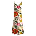 thumbnail image 5 of XVJRHAK Sundresses for Women 2024 Long Dress Camisole Casual V Neck Women's Tank Maxi Print Sleeveless Women's Dress (Hot Pink,S), 5 of 5