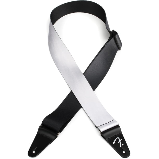 Correa para guitarra Fender Ombré Silver Smoke Nylon con extremos de cuero