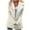 Beige, variant on Sherpa Lined Jackets for Women Classic-Fit Solid Button Down Open Front Cardigan Jacket Oversized Faux Fur Long Sleeve Lapel Outerwear with Pockets