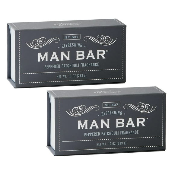 San Francisco Soap Company Man Bar 10 oz. Soap Bar - Peppered Patchouli (2-Pack)