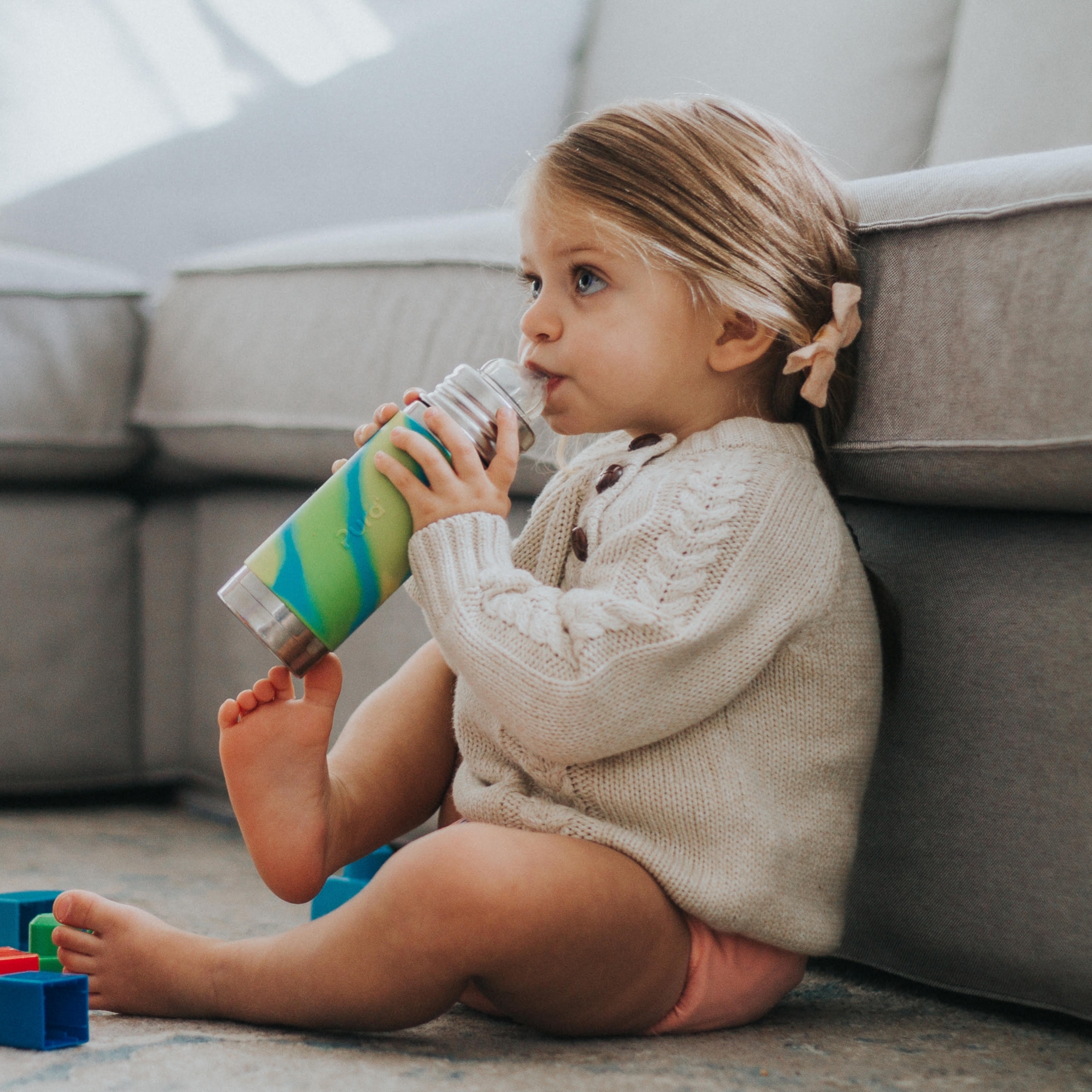 Sippy, Aqua - Pura Kiki 9 oz // 260 ml Stainless Steel Insulated Sippy Cup with Silicone XL Sipper Spout /& Sleeve Aqua Plastic Free, NonToxic Certified, BPA Free