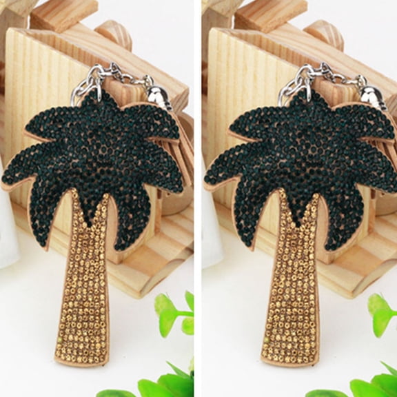 OUNONA Palm Tree Keychain Keyring Fashion Accessory Multi-Use 1 Piece Phone Charm Decoration
