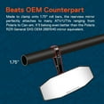 thumbnail image 6 of 10"x3.5" Convex Rear View Mirror For UTV ATV [1.75" Roll Bar Clamp] [Wide Visibility] [360 Adjustable Joint] [Shatterproof Glass] Rearview View Mirror for Polaris RZR 800 900 1000 XP, 6 of 8