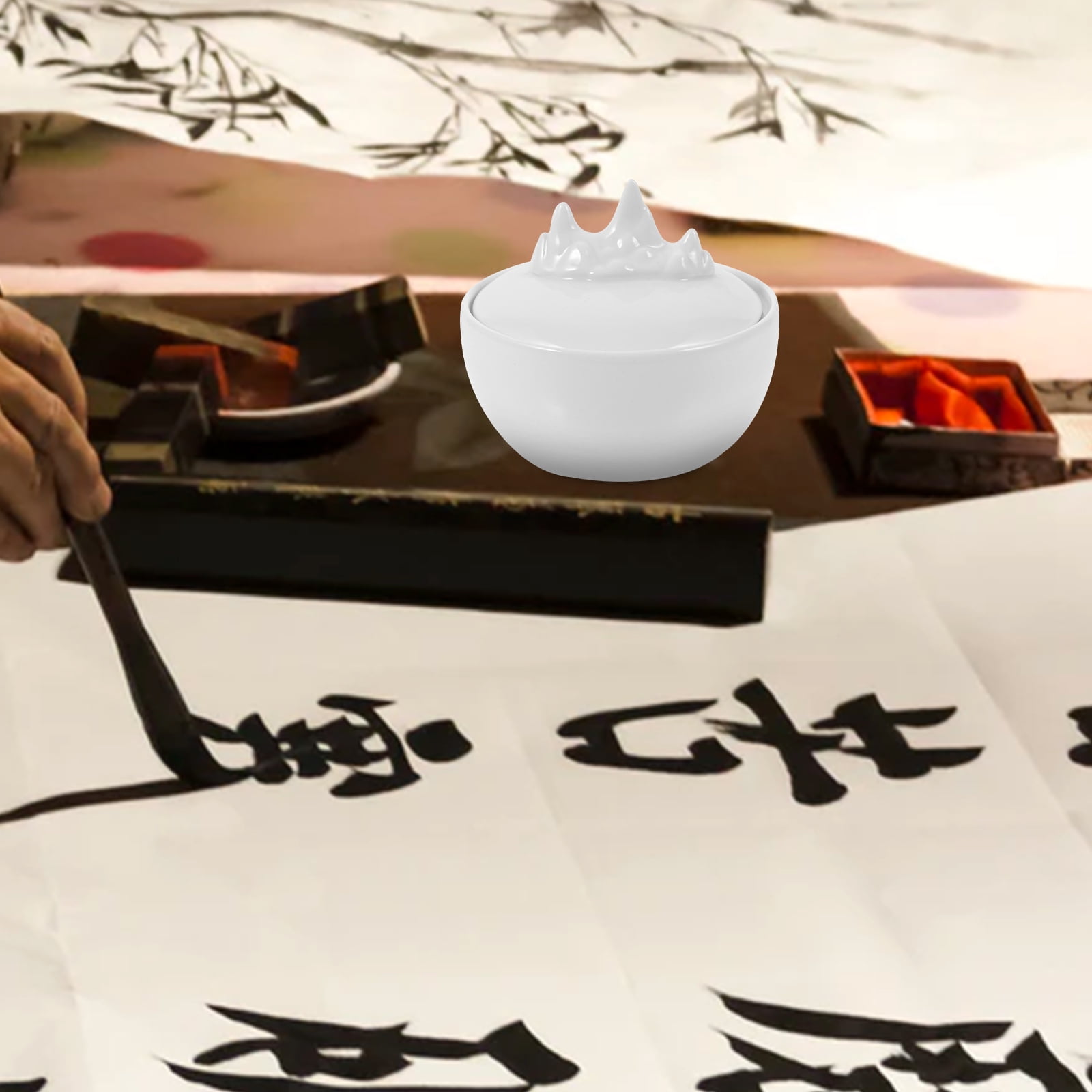 Worgeous Preserve Inkslab Covered Chinese Inkslab with Lid for Drawing
