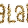 thumbnail image 4 of HGTV Home Collection by National Tree Company Christmas Wall Decoration, Fa La La , Individual Letters, Brown Twig, Beige Leaves, 7 Inch, 4 of 4