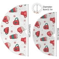 thumbnail image 3 of Christmas Hot Chocolate Coffee Tree Skirt, Seasonal Tree Mat Holiday Party Supplies Ornaments Indoor Outdoor Decorations for Tabletop Trees 35.4 Inches, 3 of 6