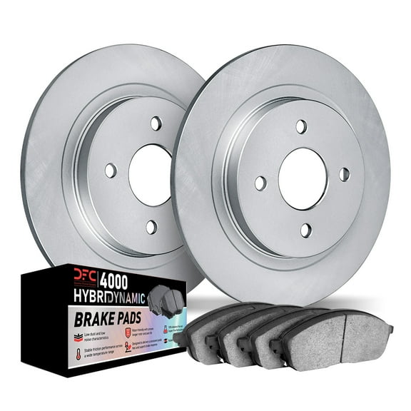 Dynamic Friction Company Rear Geospec Brake Rotors Kit | 4000 HybriDynamic Brake Pads 4802-59006
